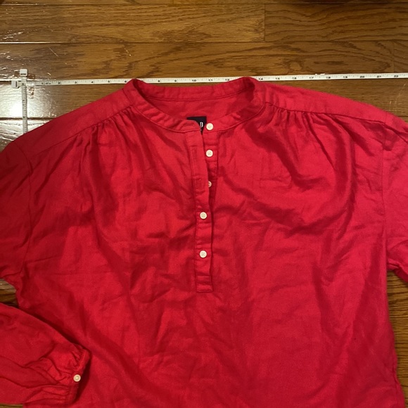 Linen like casual blouse - Picture 4 of 8